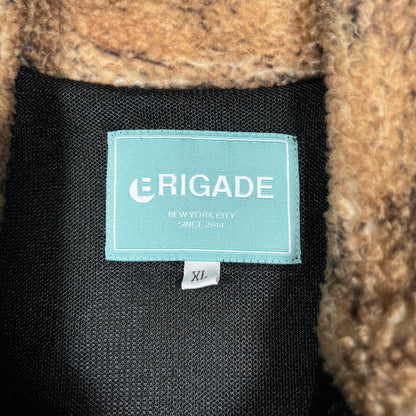 Brigade Trompe Loeil Photographic Sherpa Fleece Zip Up Jacket Size XL USED x18110
