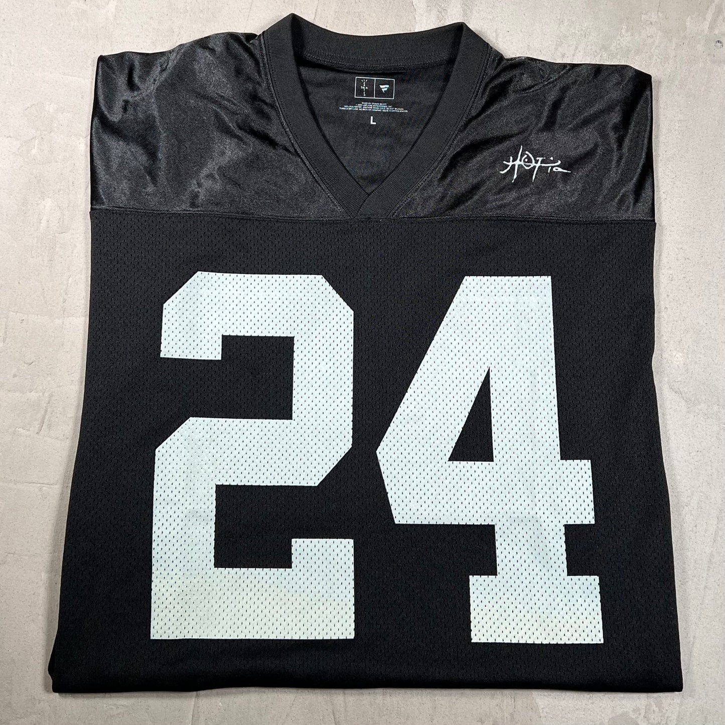 Travis Scott NFL Las Vegas Black Raider Jersey Size Large USED x18113