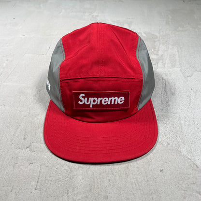 Supreme Gore-Tex Red/Grey Camp Cap Hat USED x18105