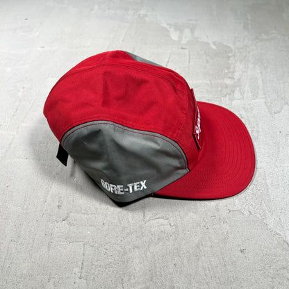 Supreme Gore-Tex Red/Grey Camp Cap Hat USED x18105