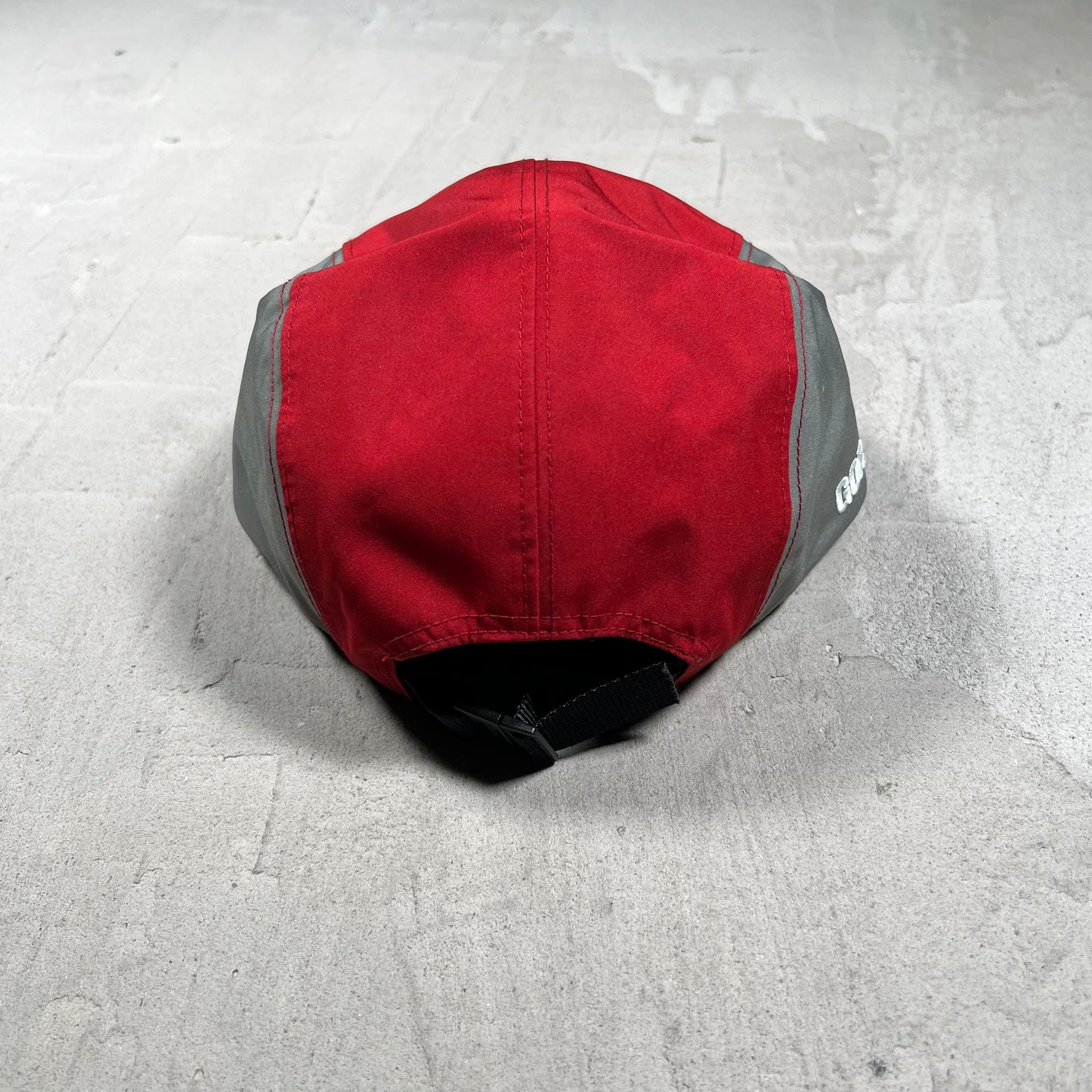 Supreme Gore-Tex Red/Grey Camp Cap Hat USED x18105