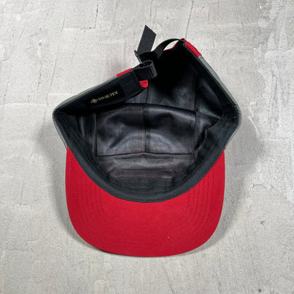 Supreme Gore-Tex Red/Grey Camp Cap Hat USED x18105