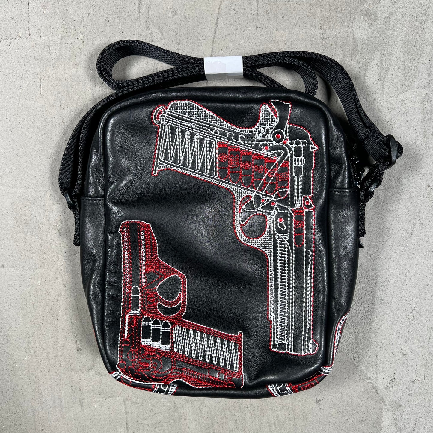 Supreme Black Guns Leather Shoulder Bag NEW x18111
