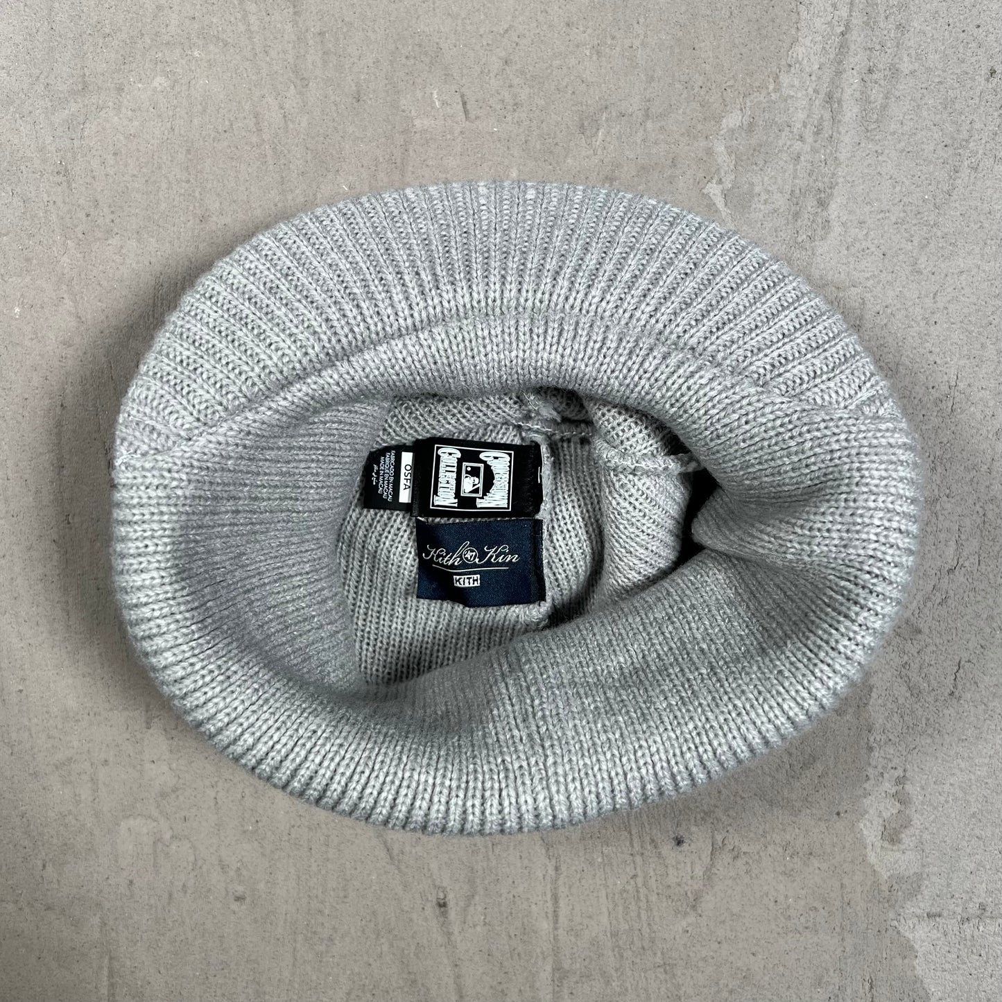 Kith Yankee Grey Brim Beanie USED x17884