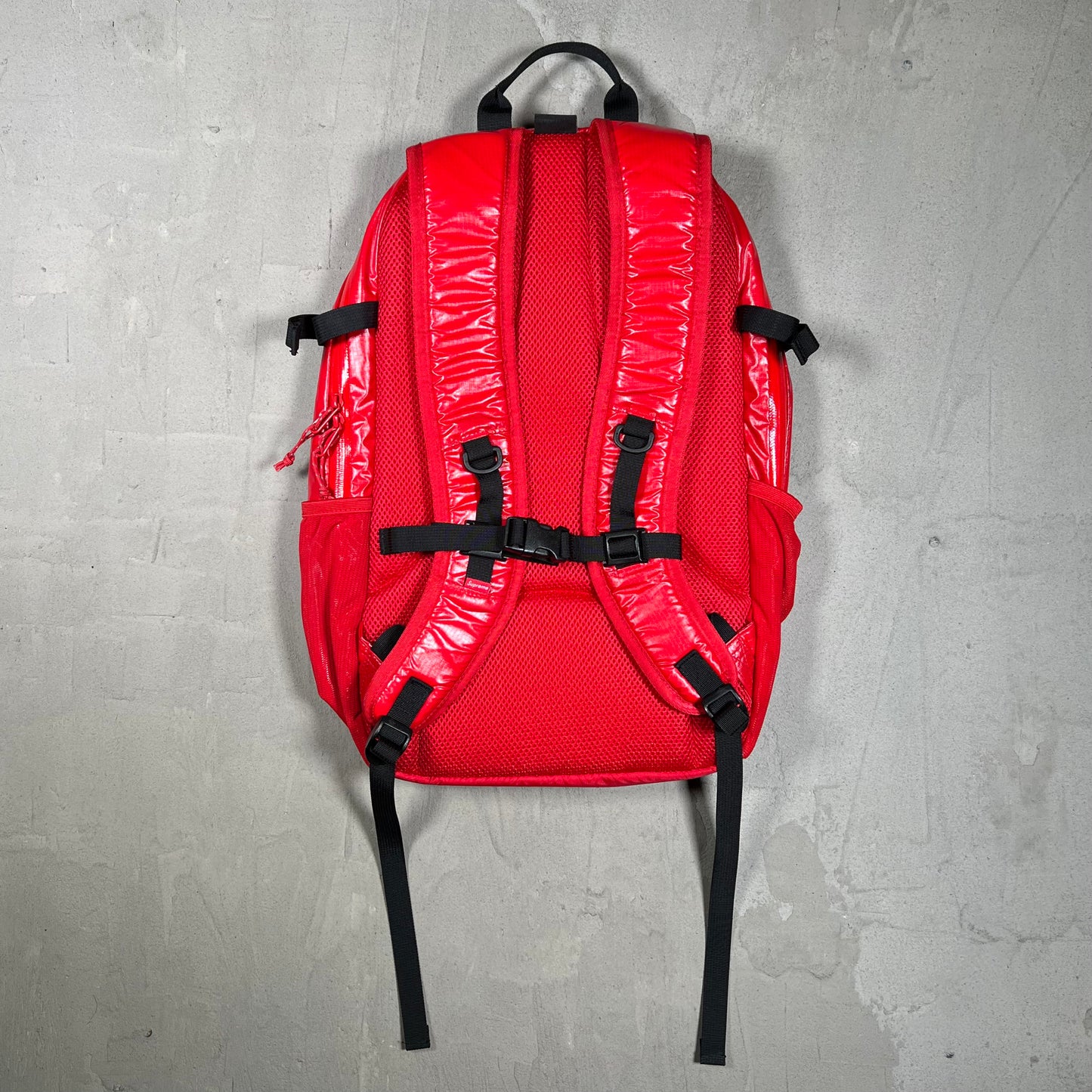 Supreme FW17 Red Nylon Backpack USED x17888
