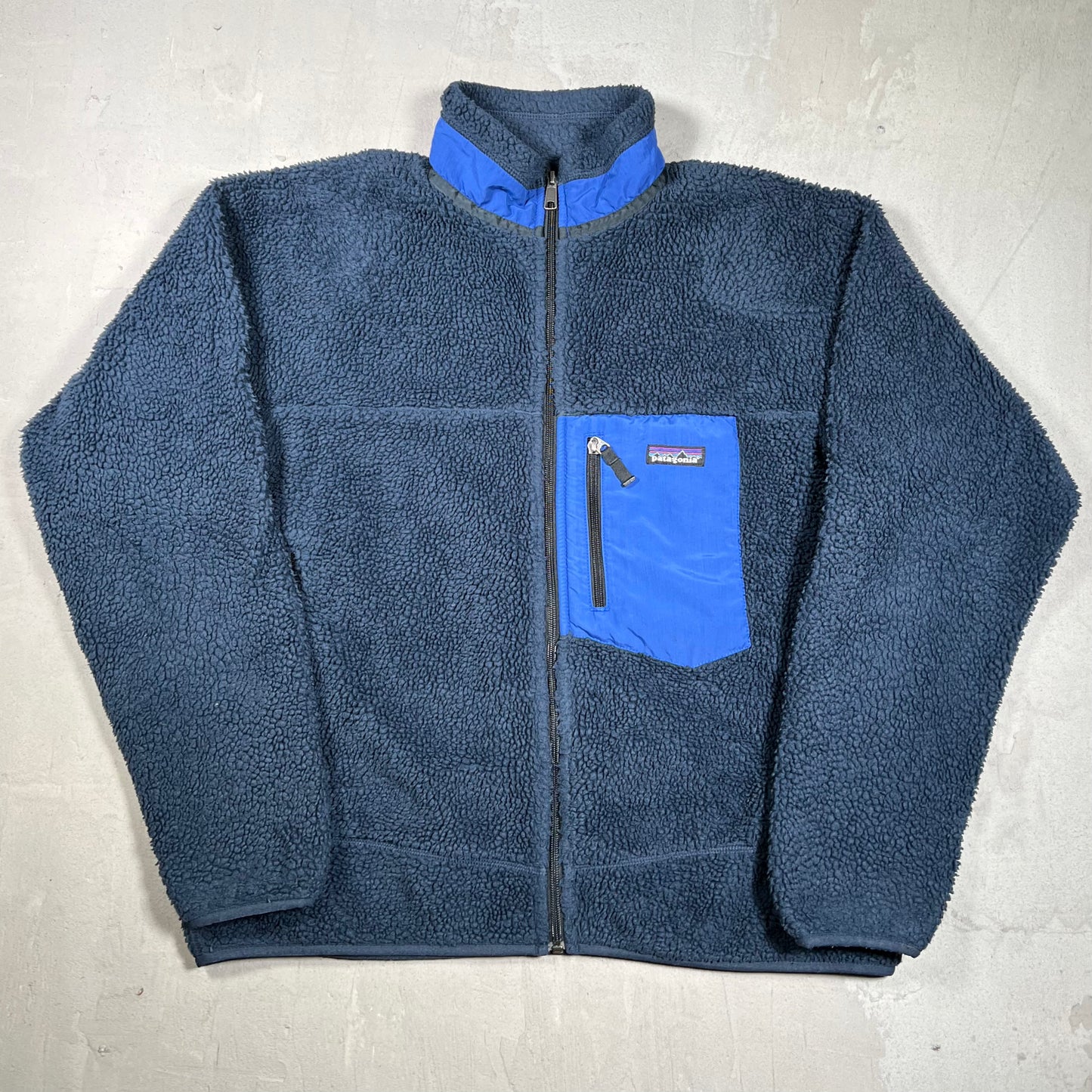Y2K Patagonia Navy Fleece Size Large USED v19917