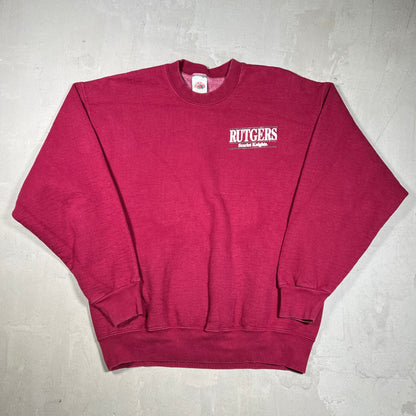 1980s Rutgers Maroon Crewneck Size Large USED v19918