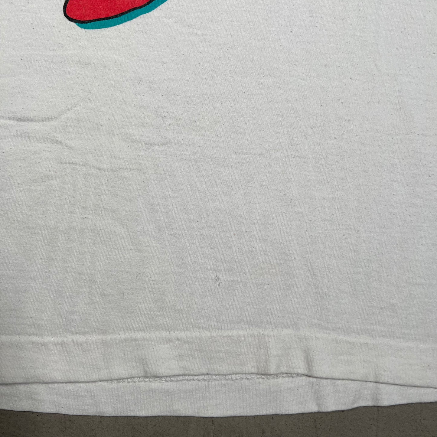 1986 Mighty Mouse White Cartoon Tee Size XL USED v19679