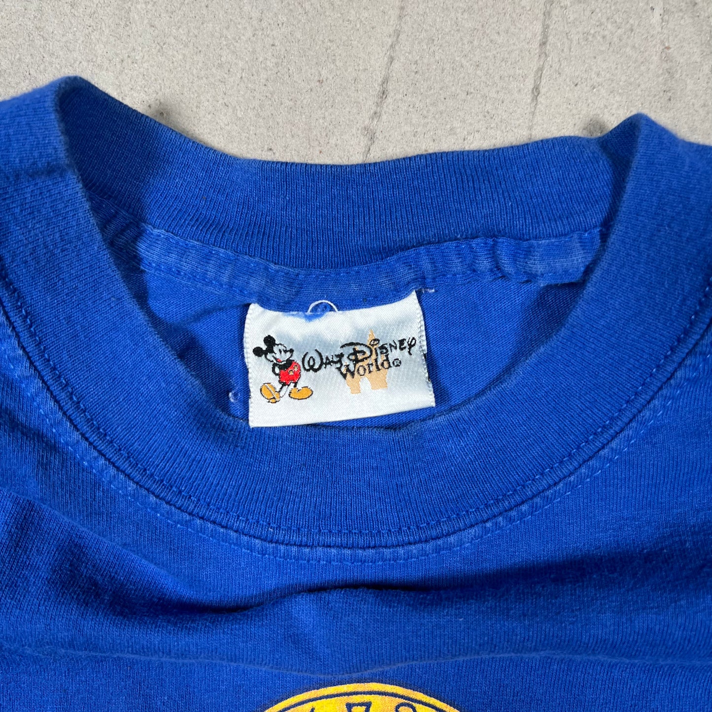 Y2K Disney Tower of Terror Mickey Blue Tee Size Medium USED v19920