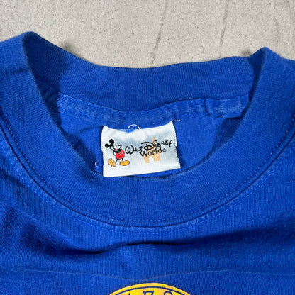 Y2K Disney Tower of Terror Mickey Blue Tee Size Medium USED v19920