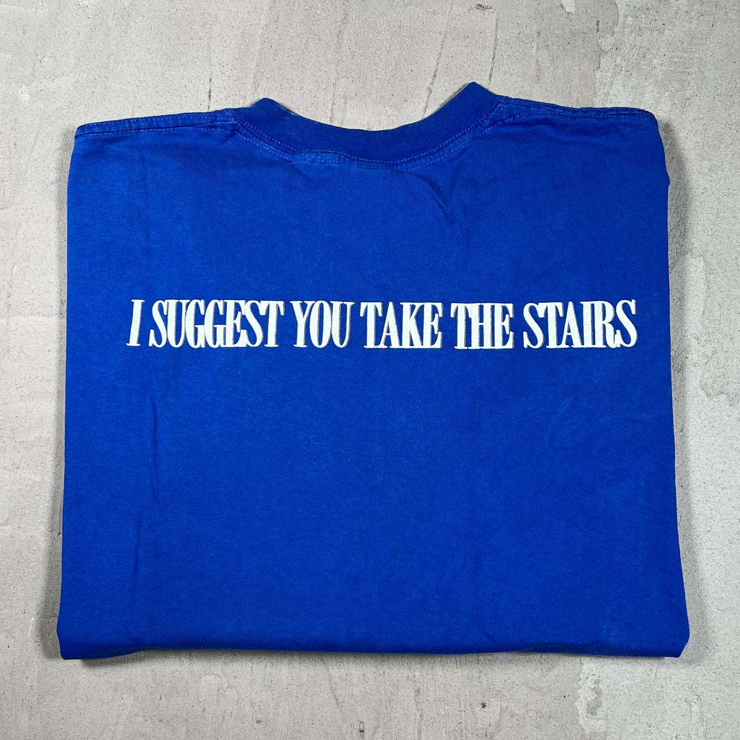 Y2K Disney Tower of Terror Mickey Blue Tee Size Medium USED v19920