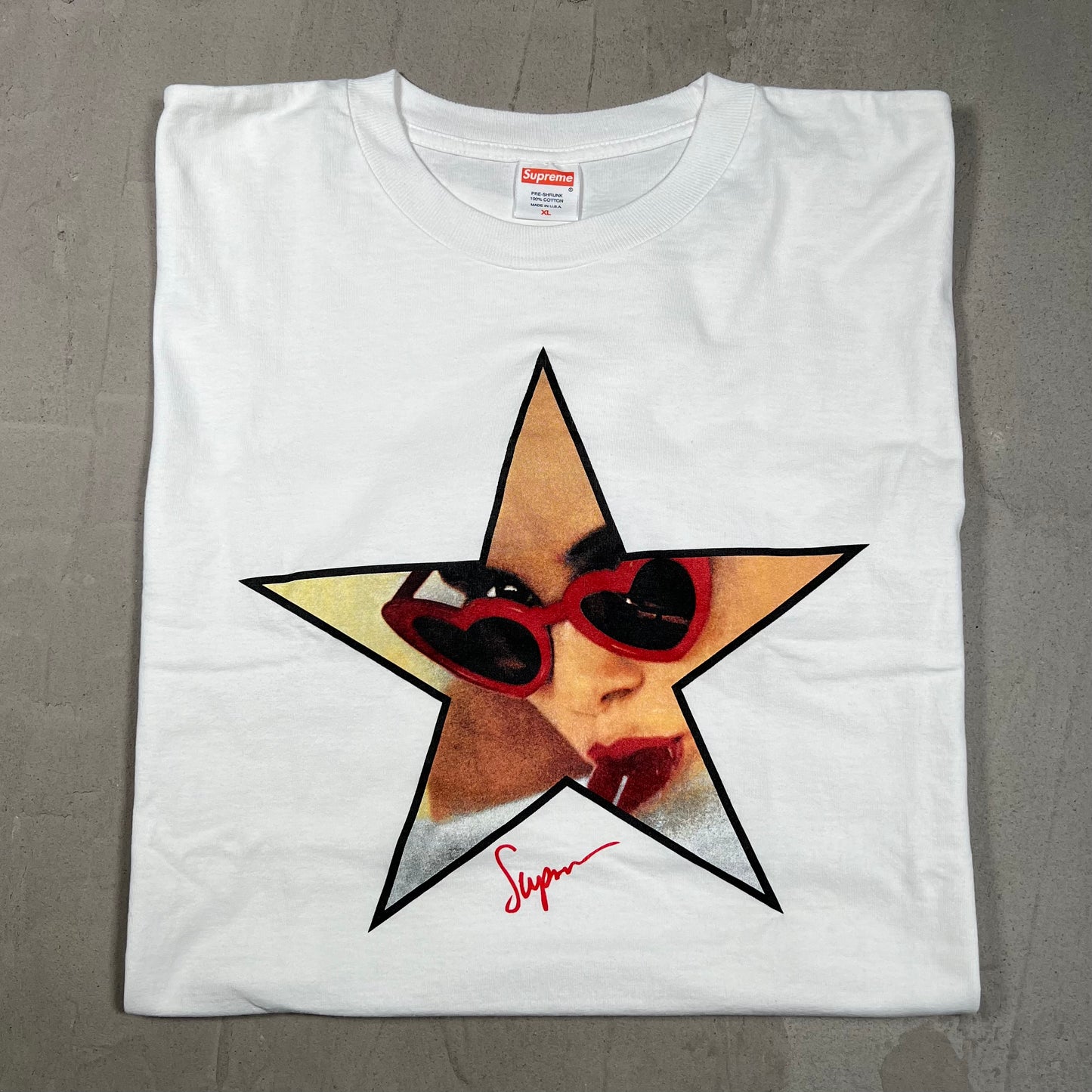 2008 Supreme Lolita Lollipop Star Girl White Tee Size XL USED x18144