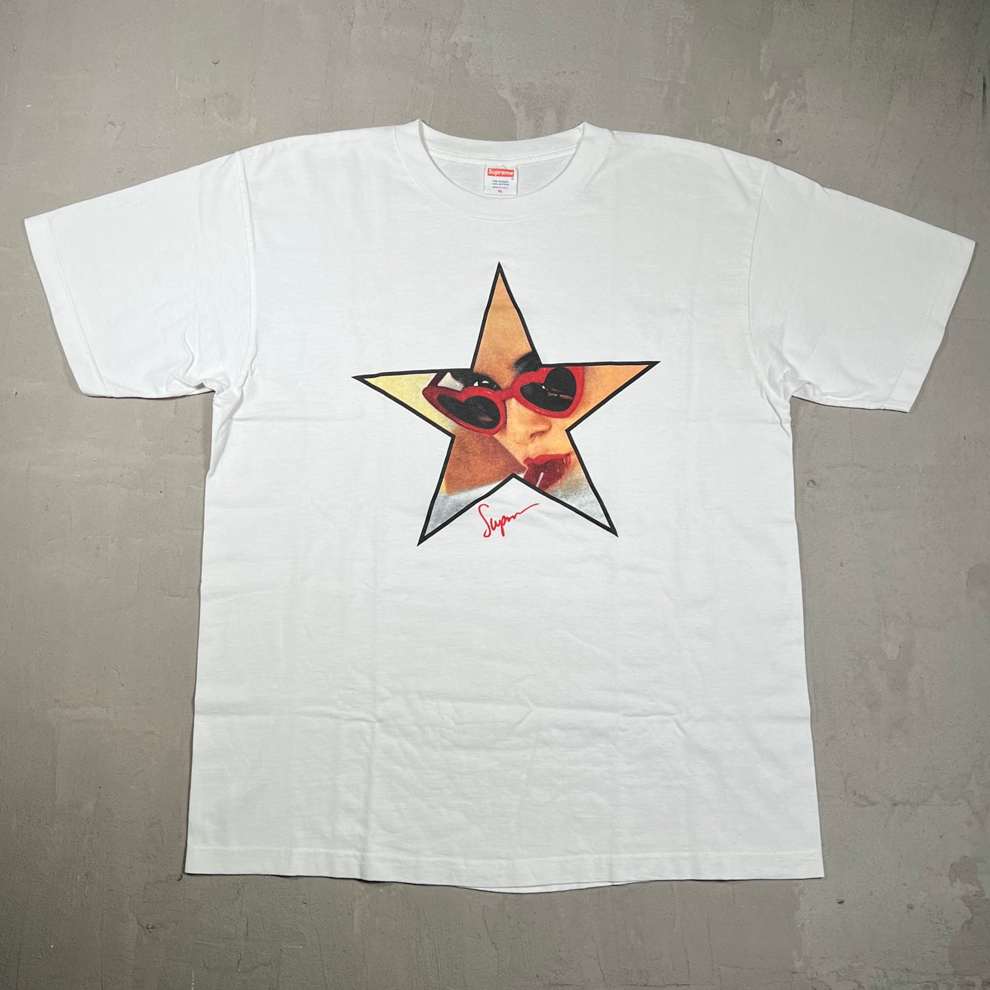 2008 Supreme Lolita Lollipop Star Girl White Tee Size XL USED x18144