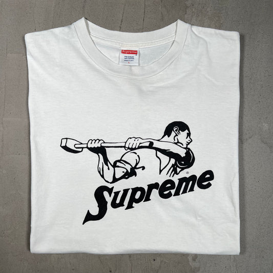 2009 Supreme Sledgehammer White Tee Size Large USED x18143
