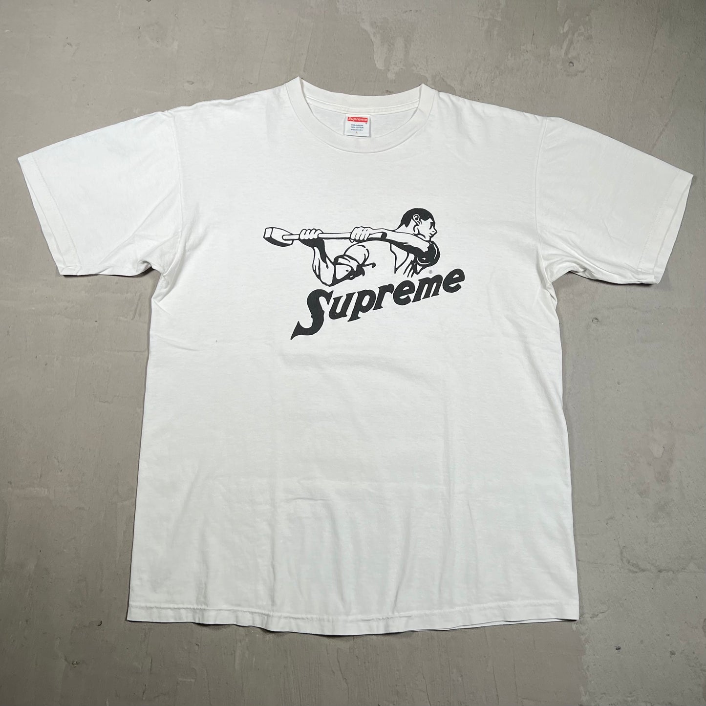 2009 Supreme Sledgehammer White Tee Size Large USED x18143