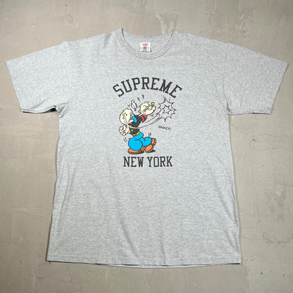 2010 Supreme Popeye Grey Tee Size Large USED x18145