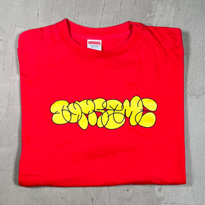 2003 Supreme Bubble Graffiti Red Tee Size Large USED x18137