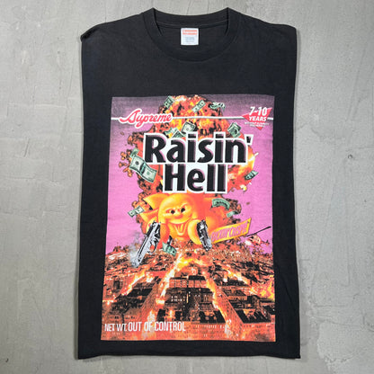 2006 Supreme Raisin Hell Black Tee Size Large USED x18146