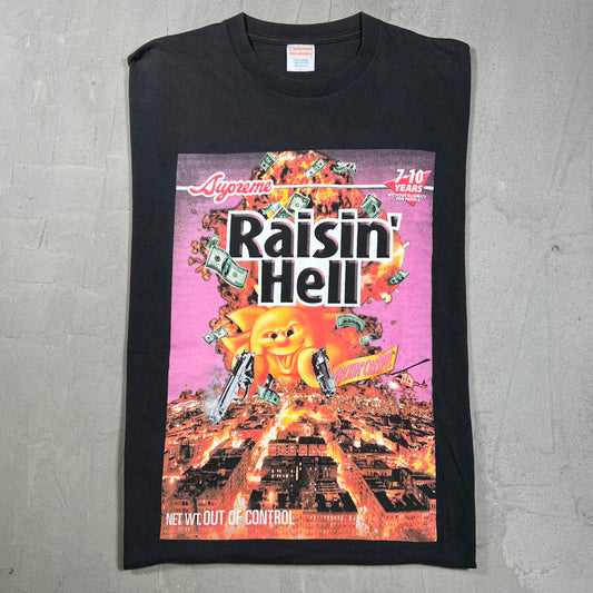 2006 Supreme Raisin Hell Black Tee Size Large USED x18146