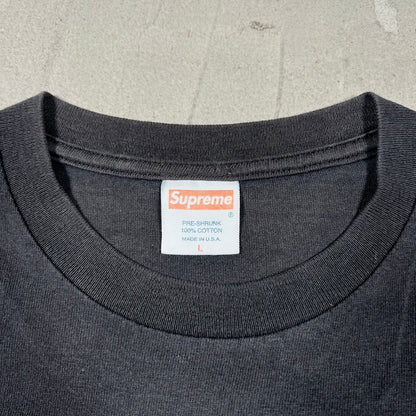 2006 Supreme Raisin Hell Black Tee Size Large USED x18146