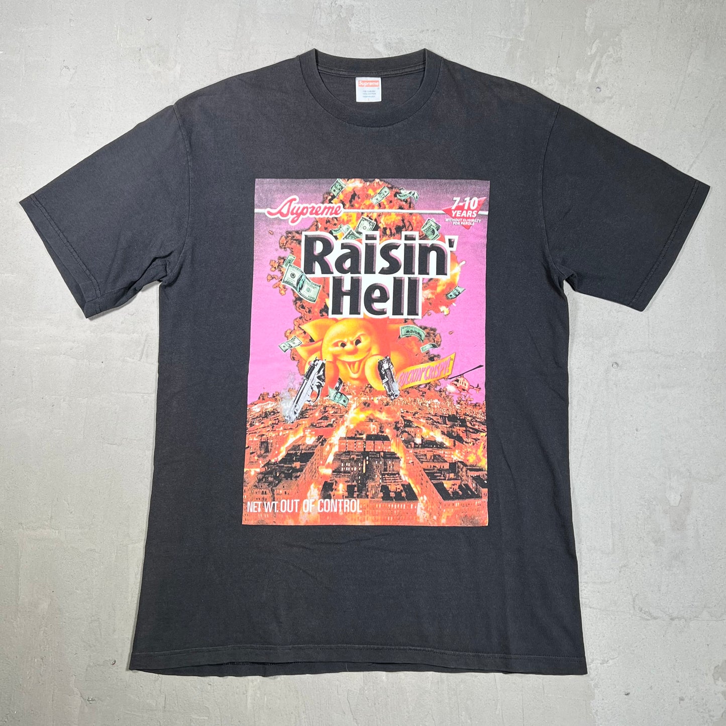 2006 Supreme Raisin Hell Black Tee Size Large USED x18146