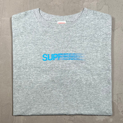 1998 Supreme Motion Logo Grey Box Logo Tee Size Medium USED x18139