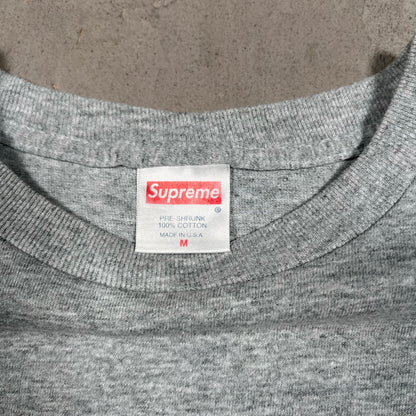1998 Supreme Motion Logo Grey Box Logo Tee Size Medium USED x18139