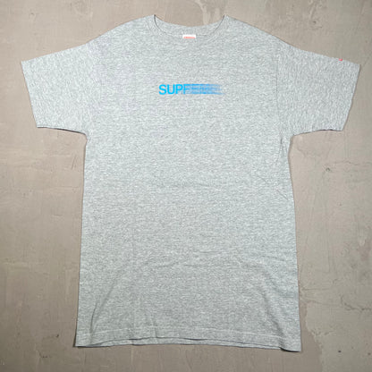 1998 Supreme Motion Logo Grey Box Logo Tee Size Medium USED x18139