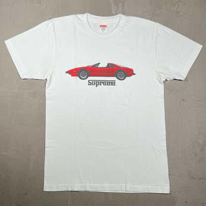 2013 Supreme GT Ferrari White Tee Size Medium USED x18140