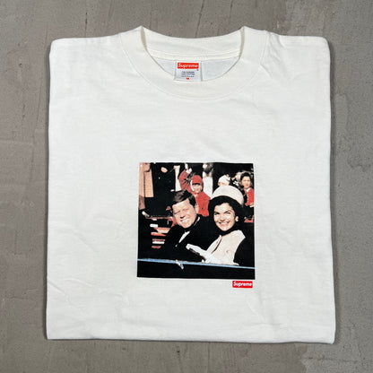 2008 Supreme JFK Photo White Tee Size Medium USED x18142
