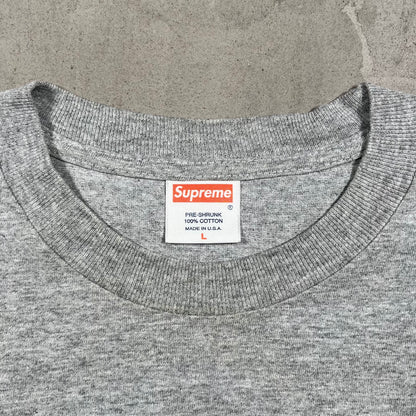 2008 Supreme JFK Photo Grey Tee Size Large USED x18141