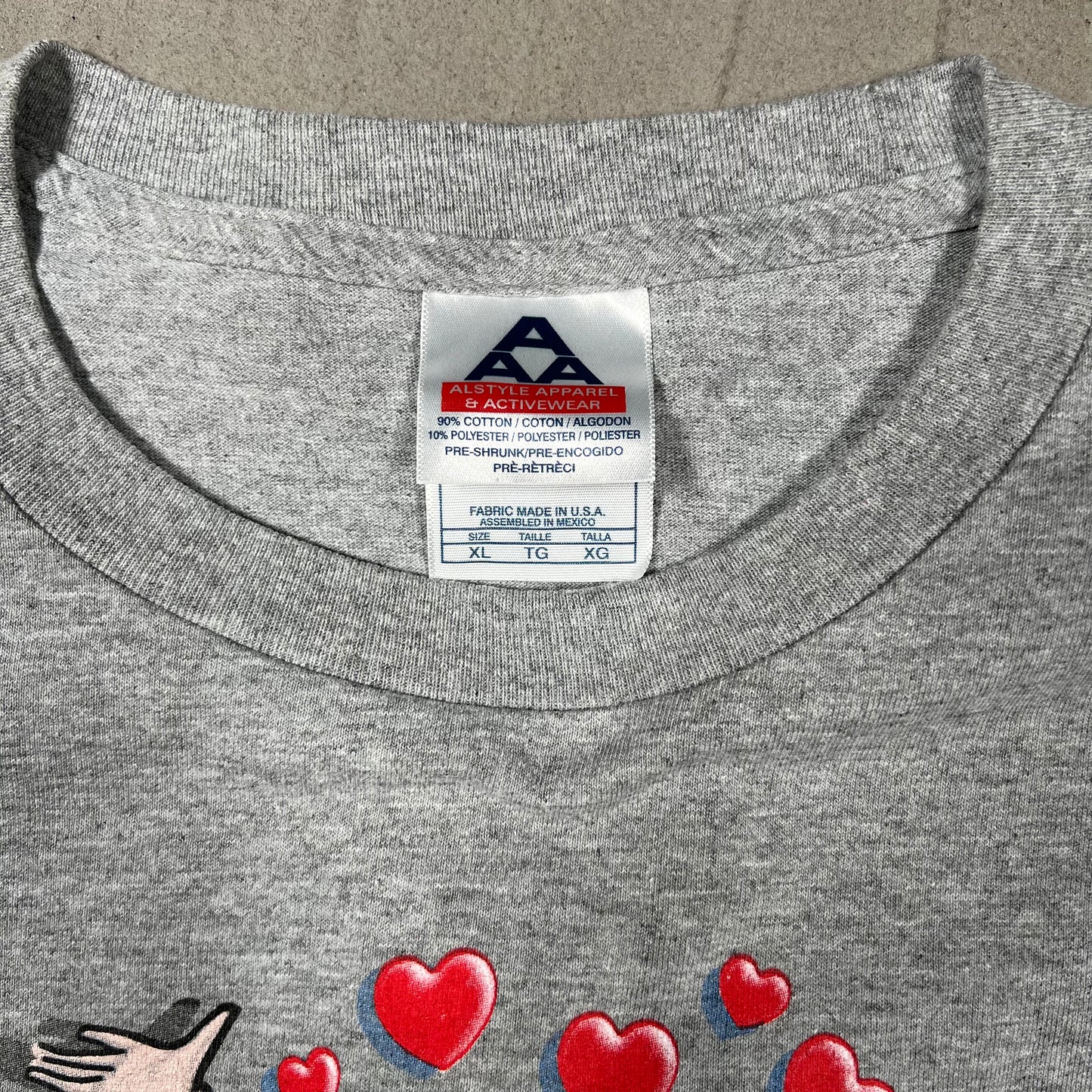 2002 Betty Boop I Heart NYC Grey Tee Size XL USED v19908
