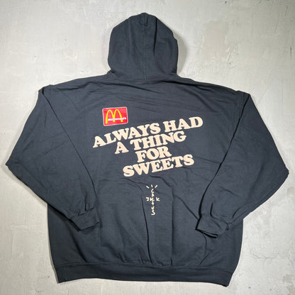 Travis Scott Cactus Jack McDonalds Apple Pie Hoodie Black Size Large NEW x18187