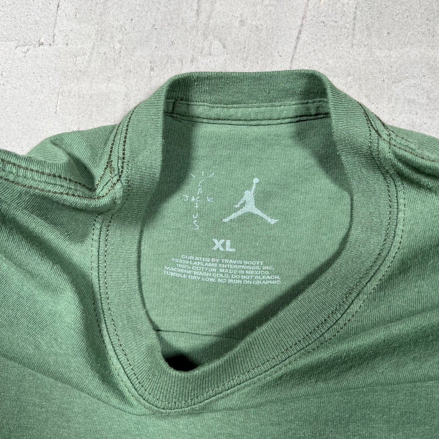 Travis Scott Jordan 6 Green Tee Size XL USED x18181