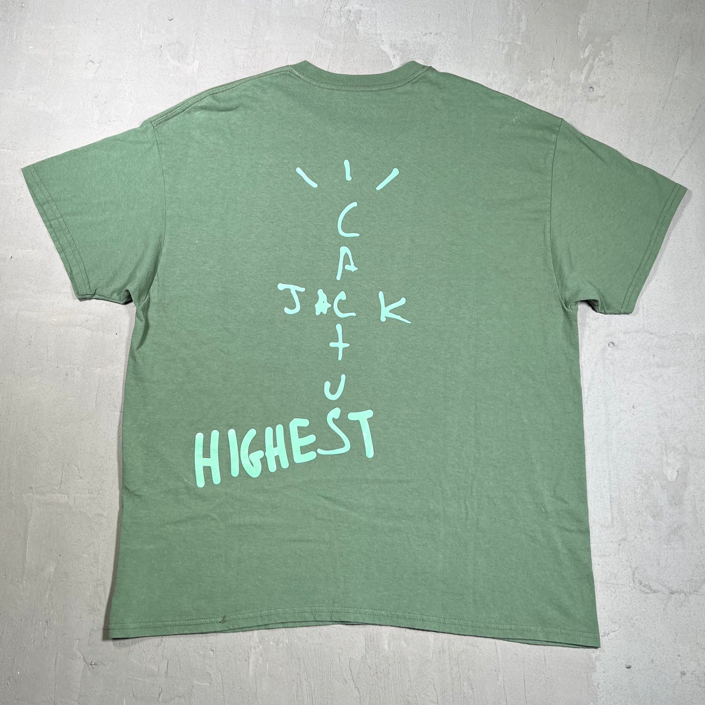 Travis Scott Jordan 6 Green Tee Size XL USED x18181