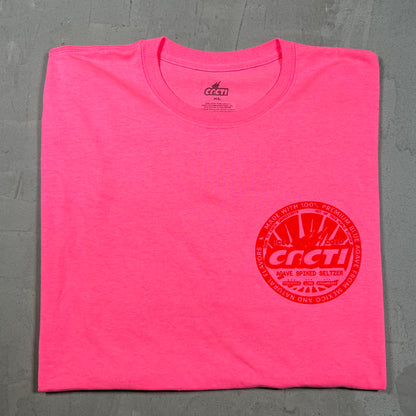 Travis Scott Cacti Seltzer Hot Pink Tee Size XL USED x18180