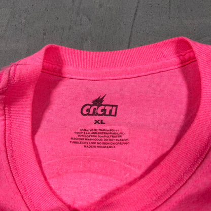 Travis Scott Cacti Seltzer Hot Pink Tee Size XL USED x18180