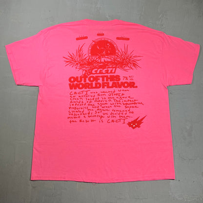 Travis Scott Cacti Seltzer Hot Pink Tee Size XL USED x18180