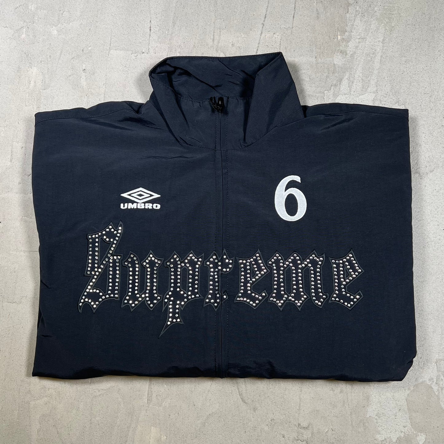 Supreme Umbro Rhinestone Black Track Jacket Size Small NEW x18186