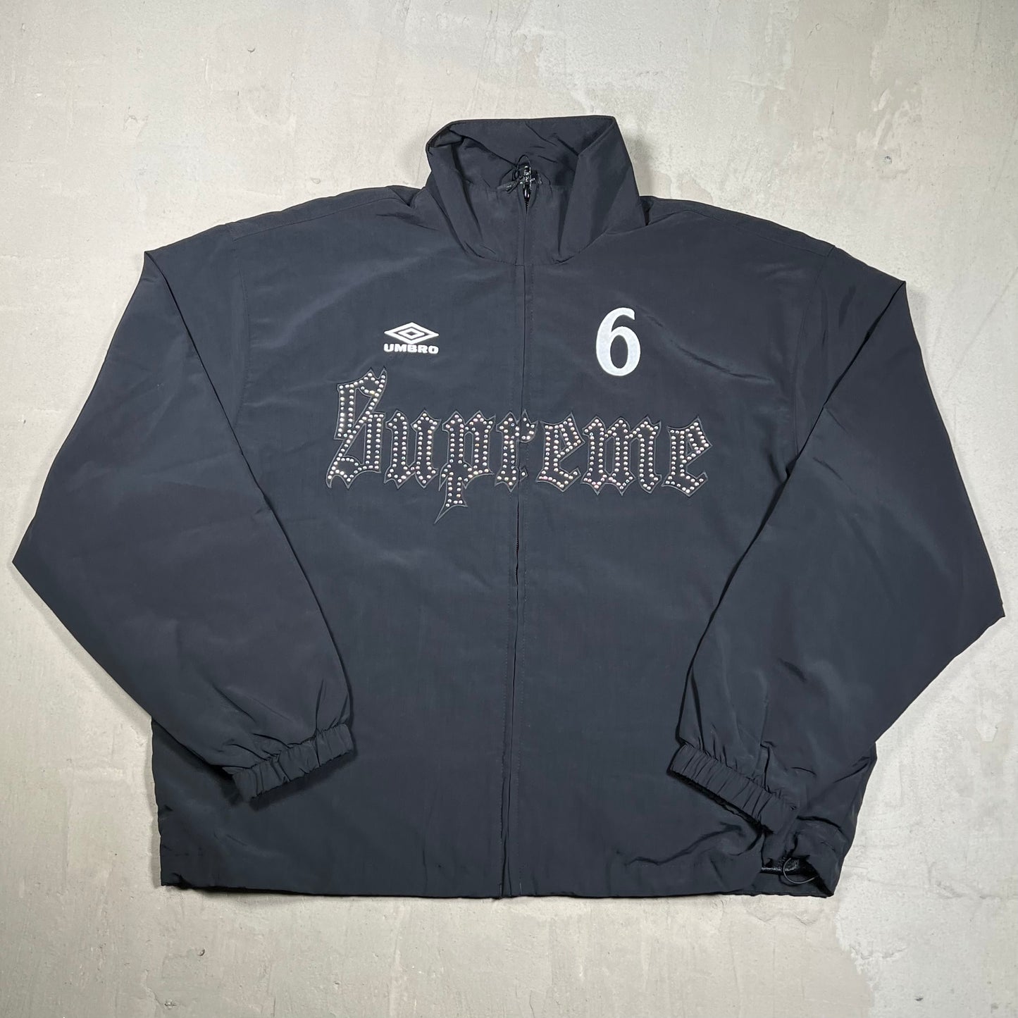 Supreme Umbro Rhinestone Black Track Jacket Size Small NEW x18186