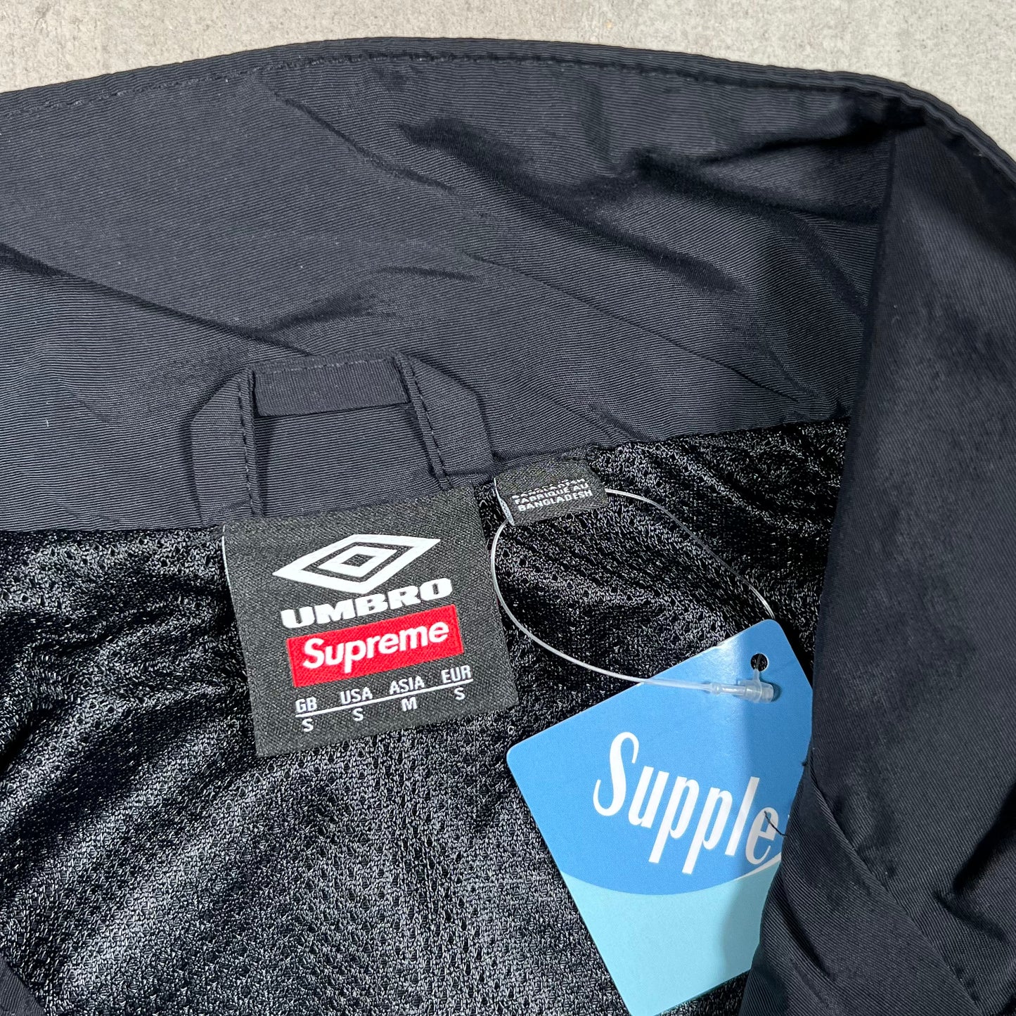 Supreme Umbro Rhinestone Black Track Jacket Size Small NEW x18186