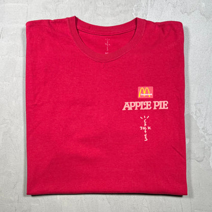 Travis Scott McDonald Apple Pie Red Tee Size XL USED x18178
