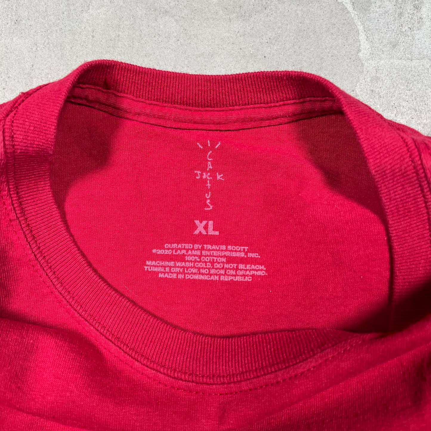 Travis Scott McDonald Apple Pie Red Tee Size XL USED x18178