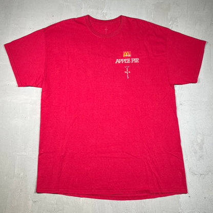 Travis Scott McDonald Apple Pie Red Tee Size XL USED x18178