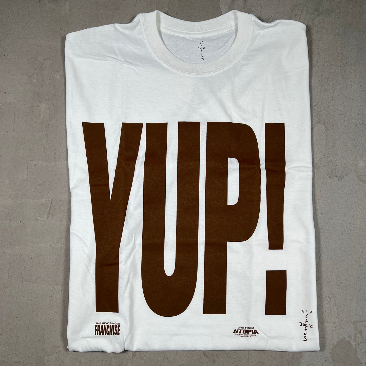 Travis Scott Cactus Jack "Yup" Tee White NEW x18175