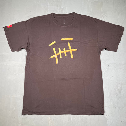 Travis Scott Cactus Jack McDonalds Fries Tee Brown Size Large NEW x18171