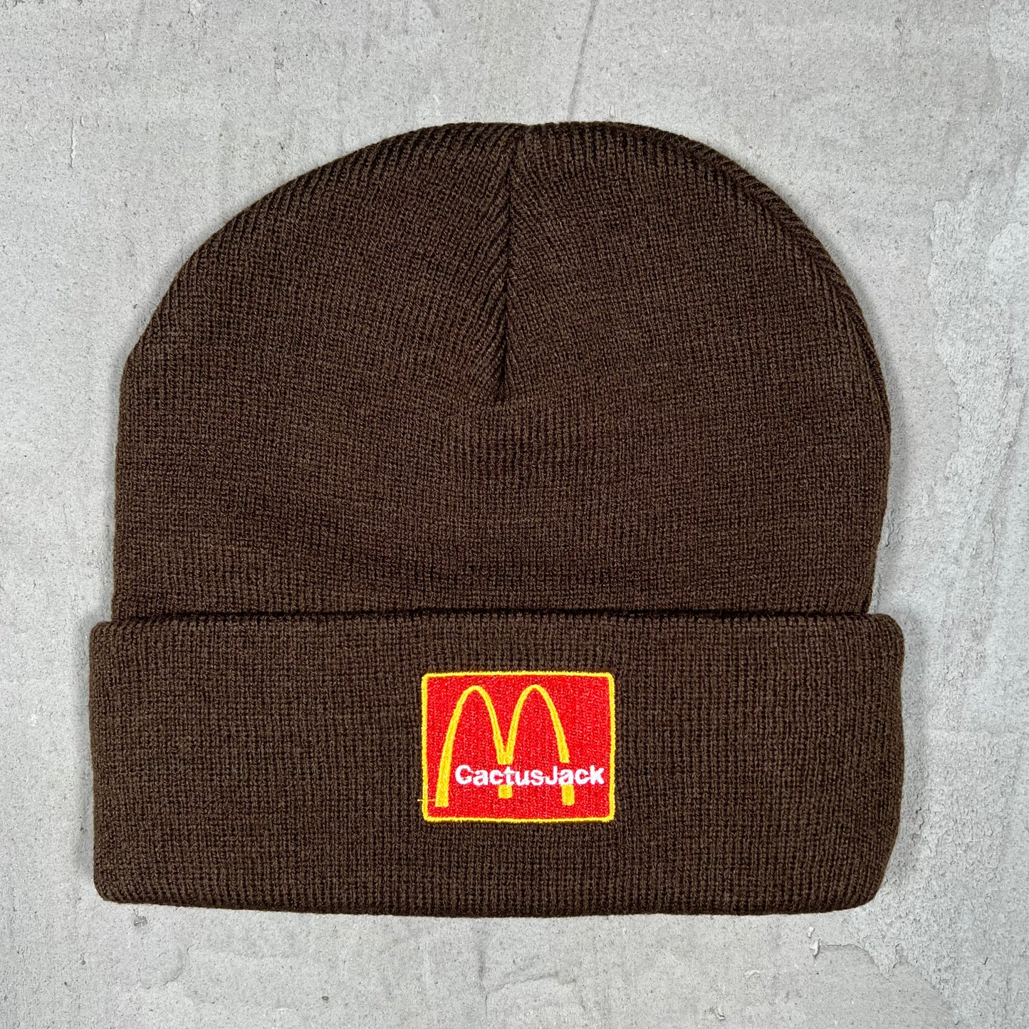 Travis Scott McDonalds Brown Beanie NEW x18149