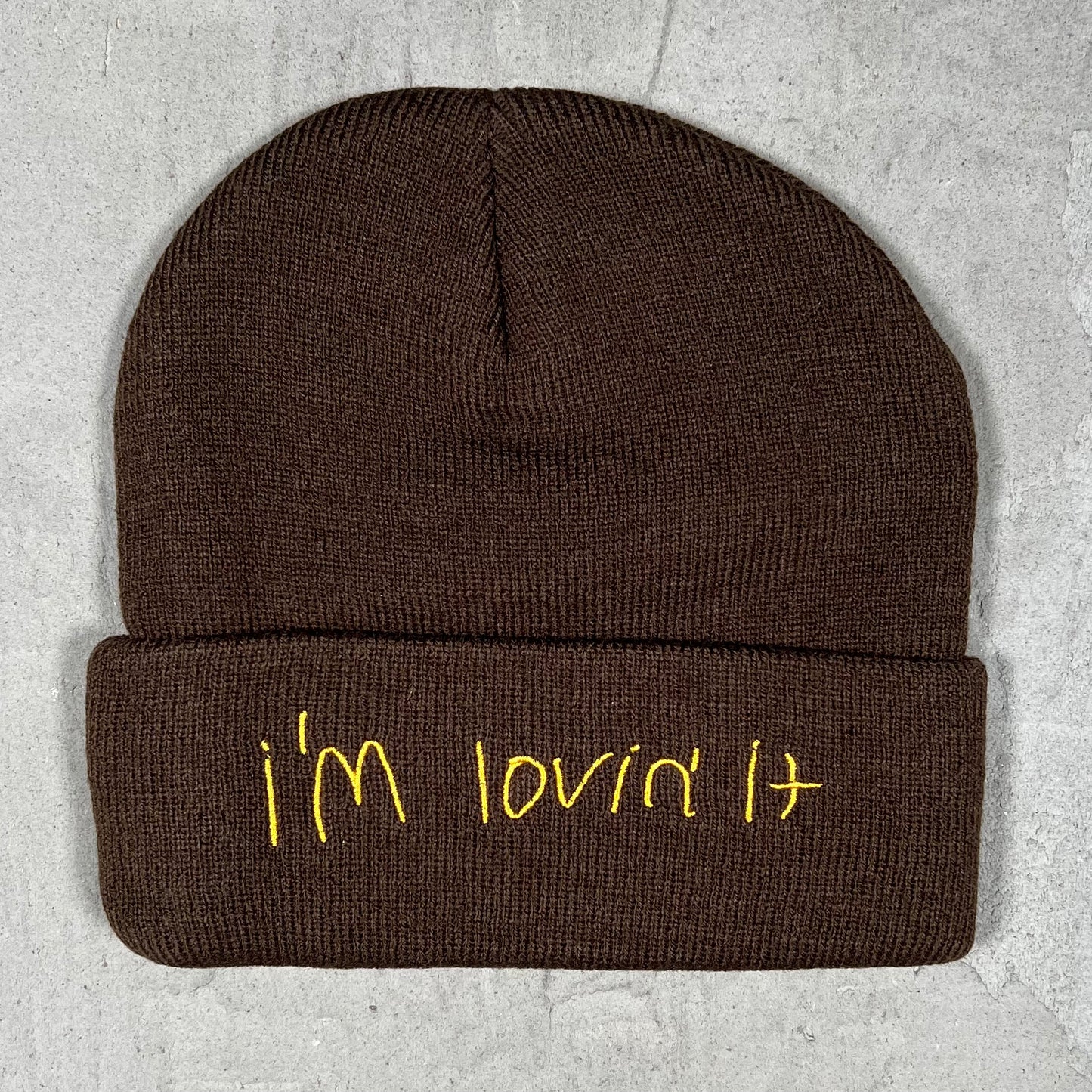Travis Scott McDonalds Brown Beanie NEW x18149