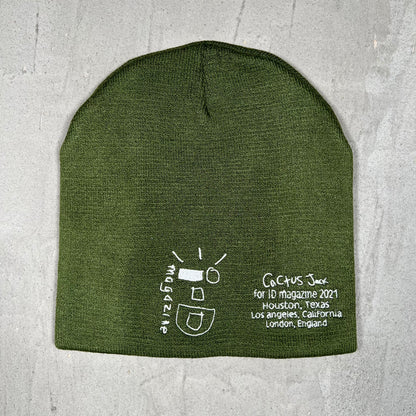 Travis Scott ID Magazine Green Beanie NEW x18150