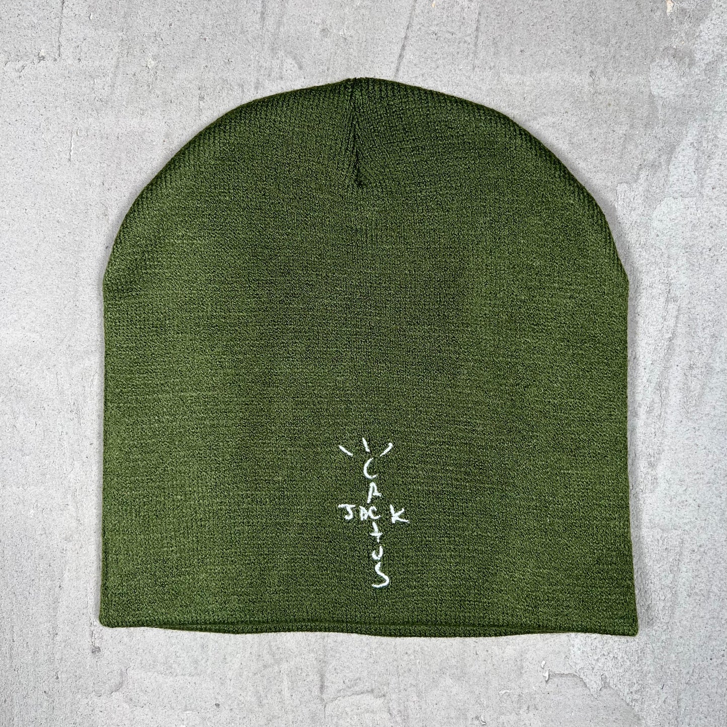 Travis Scott ID Magazine Green Beanie NEW x18150